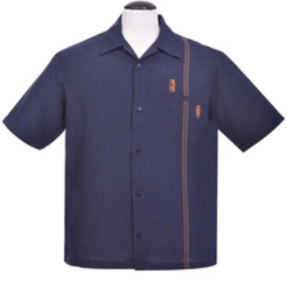 Steady Classic Tiki Man Retro Casual Shirt NWT - Picture 3 of 4